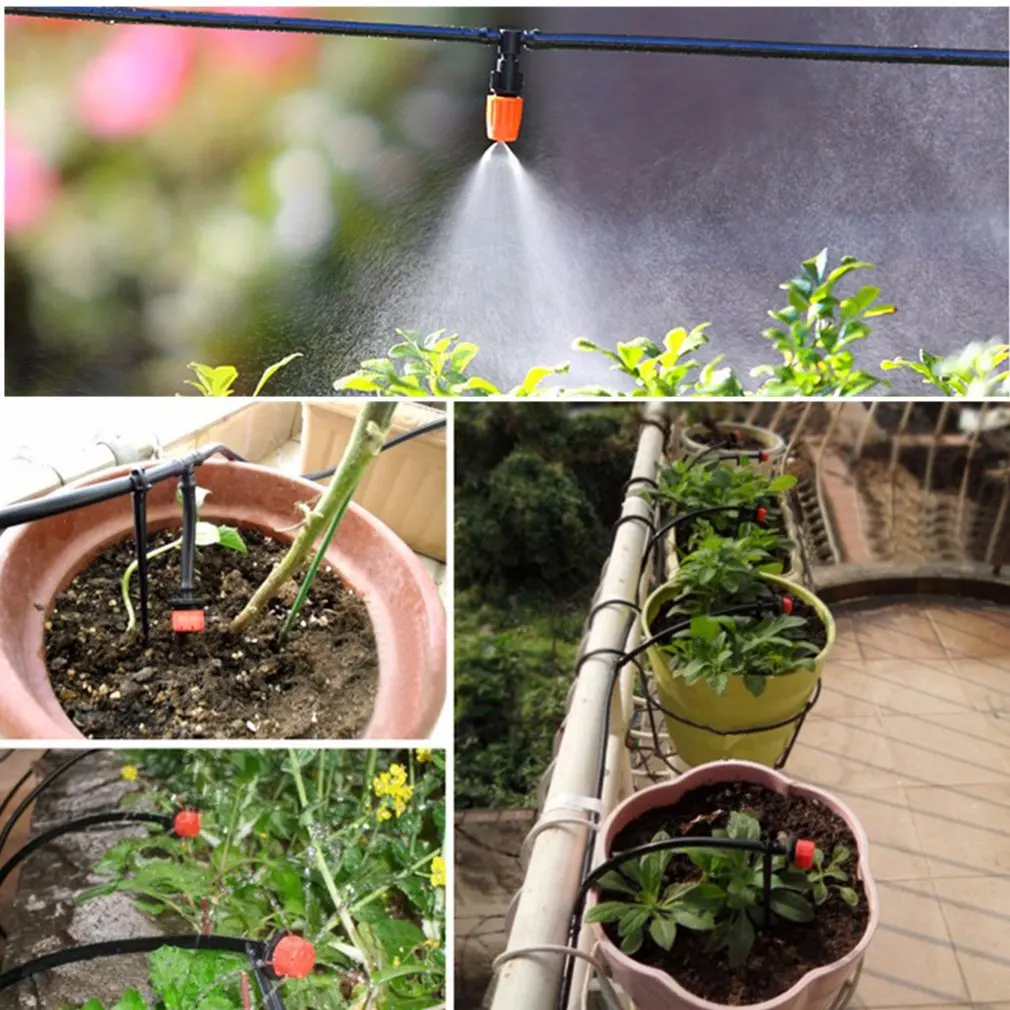 25m 82ft DIY Drip Irrigation System Automatic Self Watering Garden Hose Micro Wholessale | Обустройство дома