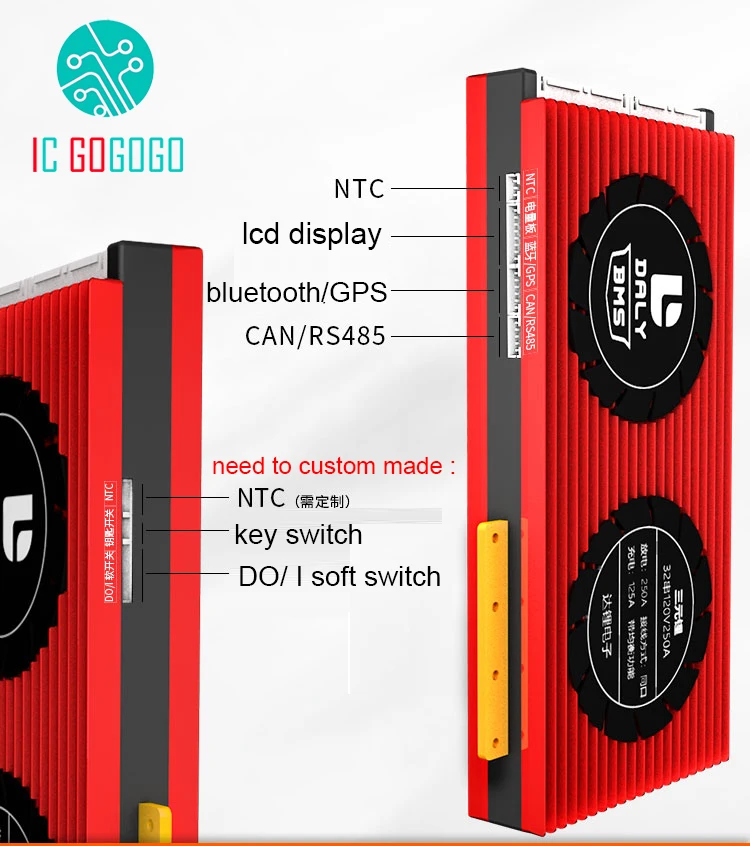 DALY Smart 10S 36V Li Ion 80A 100A 150A 200A 250A Защитная плата литиевого аккумулятора Lipo BMS Bluetooth