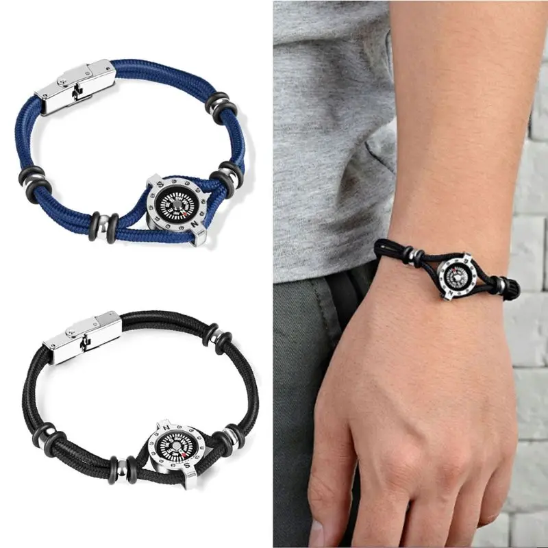 Открытый энтузиастов аварийный компас с Паракордом Браслет для наружного