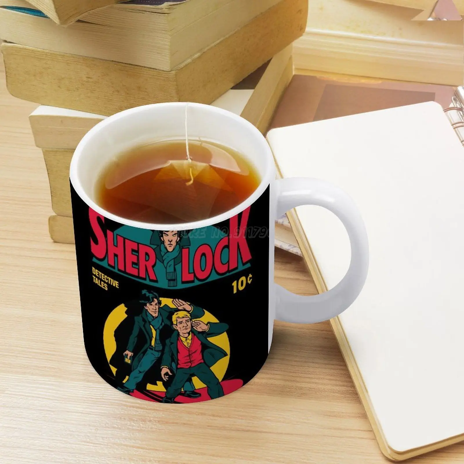 Белая комиксная кружка Sherlock забавная чайная чашка с индивидуальным принтом