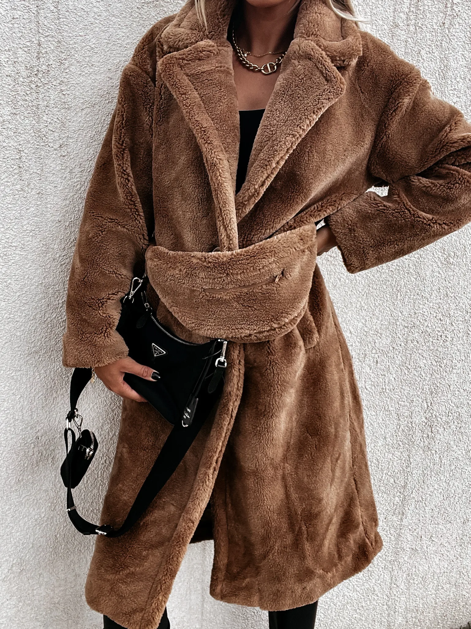 

Длинная однотонная флисовая куртка Yangelo, Женское зимнее пальто 2021, толстые теплые женские меховые пальто из искусственной овечьей шерсти, с...