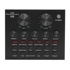 V8 Аудио Звуковая карта Внешняя USB гарнитура микрофон веб-трансляция прямая трансляция поет в домашних развлечениях для телефона компьютера ТВ