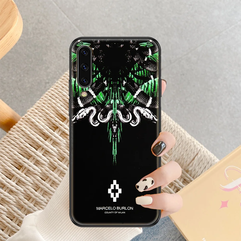 

fashion brand wing Phone case For Samsung Galaxy A 3 5 7 8 10 20 21 30 40 50 51 70 71 E S 2016 2018 4G black painting prime