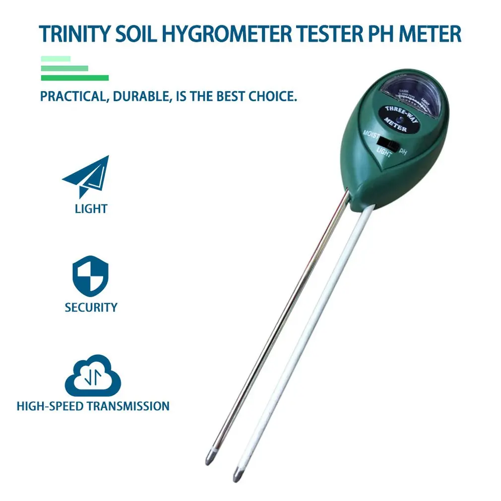 

3-in-1 Soil Tester Meter for Hygrometer Garden Lawn Plant Pot MOISTURE LIGHT PH Sensor Tools
