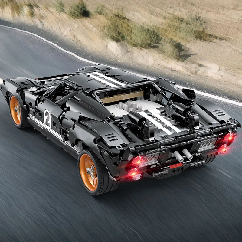 

High-tech Series The MOC-33807 GT40 MK I 1967 Car with Remote Control Function Building Blocks Bricks Kids Sport Car Toy Gift