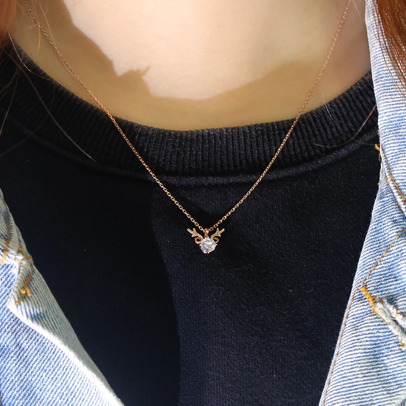 Ожерелье с бриллиантовой подвеской для женщин 0 5 карата VVS Charles Colvard Forever One