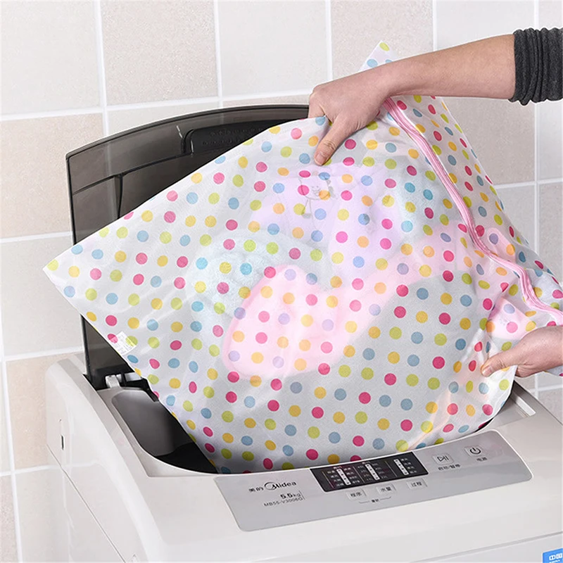 

Zippered Mesh Laundry Bag Nylon Washing Net Bag For Underwear Sock Washing Machine Pouch Clothes Bra Bags