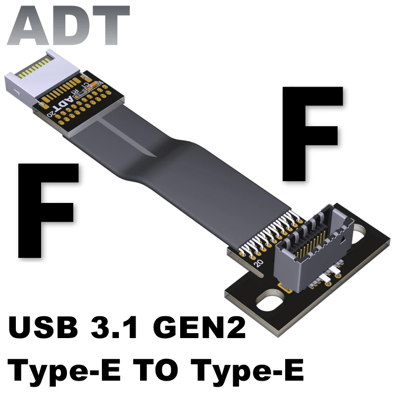 

USB3.1 плоский Удлинительный кабель с винтовым отверстием, тип e, революционный Тип e, материнская плата с внутренним интерфейсом, передняя и за...