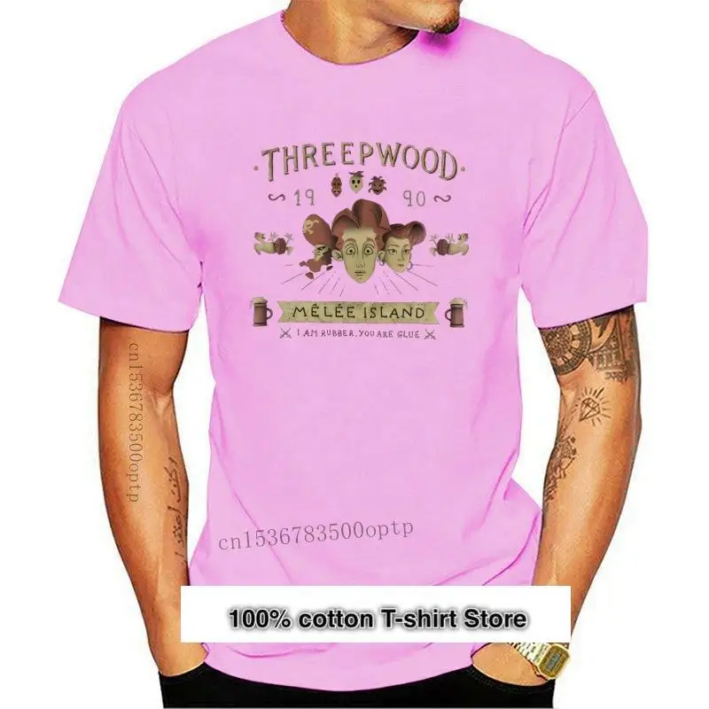 

Camiseta UNISEX de piratas del tiempo, camisa de la isla del mono, Guybrush, Threepwood Carribean, novedad de 635
