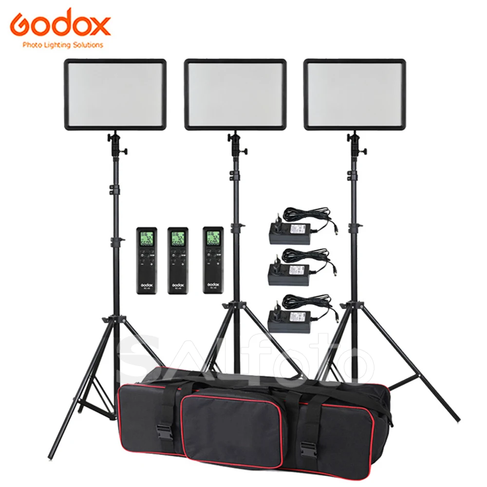 3x Godox ультратонкий Светодиодный P260C 256 шт. светодиосветодиодный 30 Вт 3300 5600K