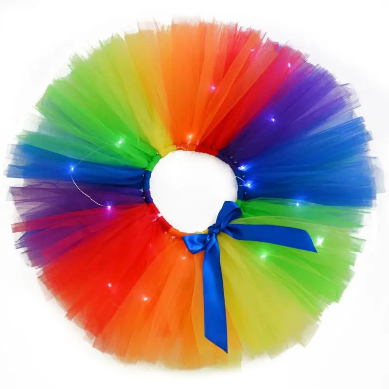 Светодиодный светильник для маленьких девочек Мини-юбка-пачка Контрастная яркая