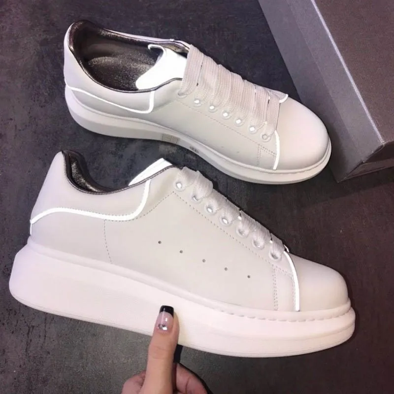 Новые женские Fuorescent на платформе Туфли из натуральной кожи Спортивная обувь для