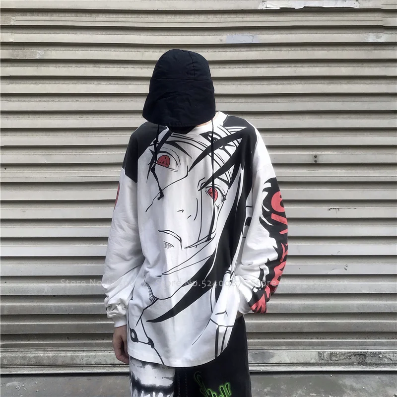 Костюм для косплея в японском стиле аниме футболка оверсайз женщин и мужчин пар