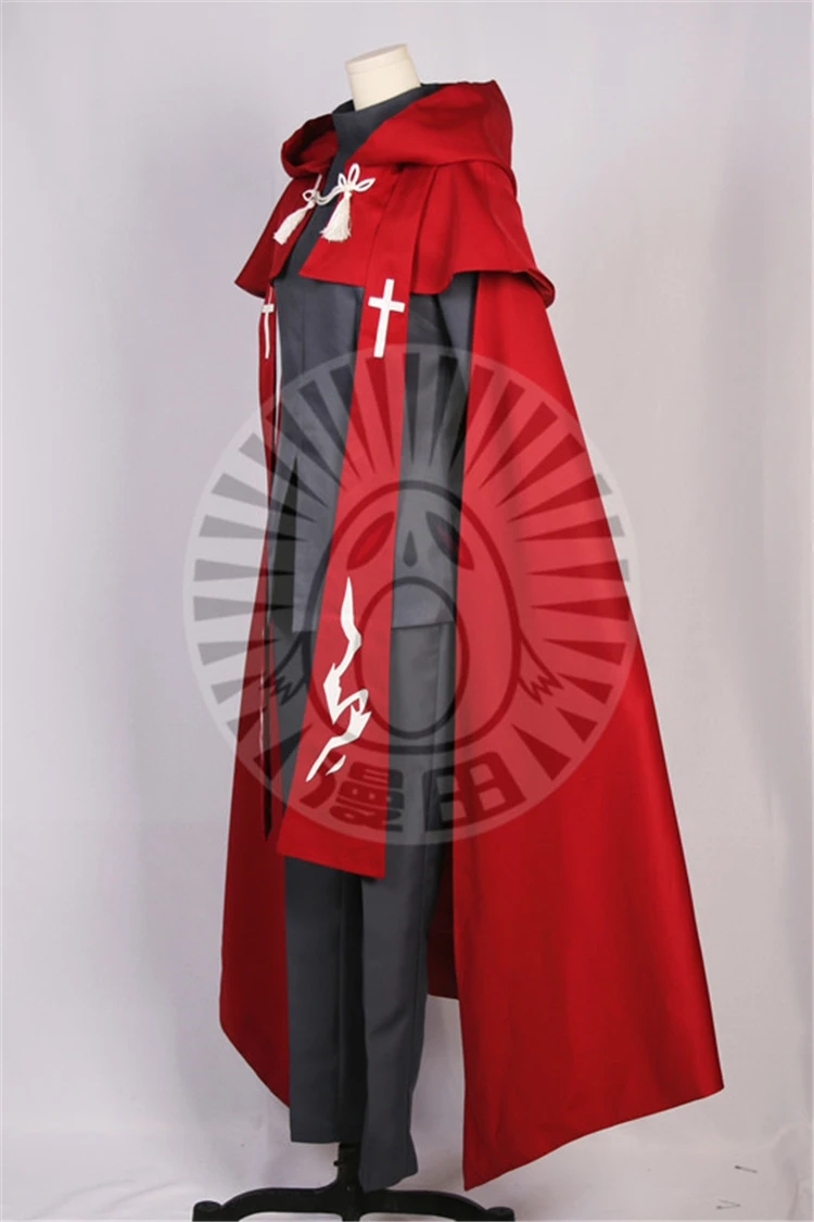 Аниме Fate Apocrypha FGO Amakusa Shirou Tokisada Косплей Костюм накидка красная подсветка костюм на