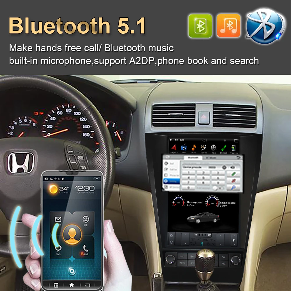 Android 9 0 аудио вертикальный экран Тесла стиль Автомобильный GPS-навигатор для HONDA