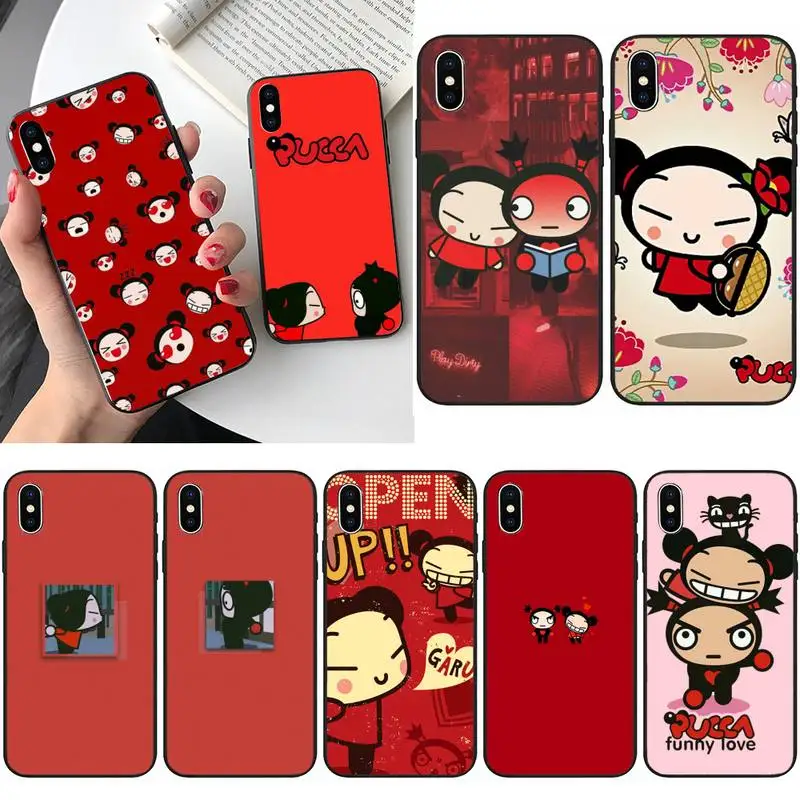 

Cute pucca China doll Phone Case For iPhone 12 Mini 11 Pro XS Max X XR 7 8 Plus