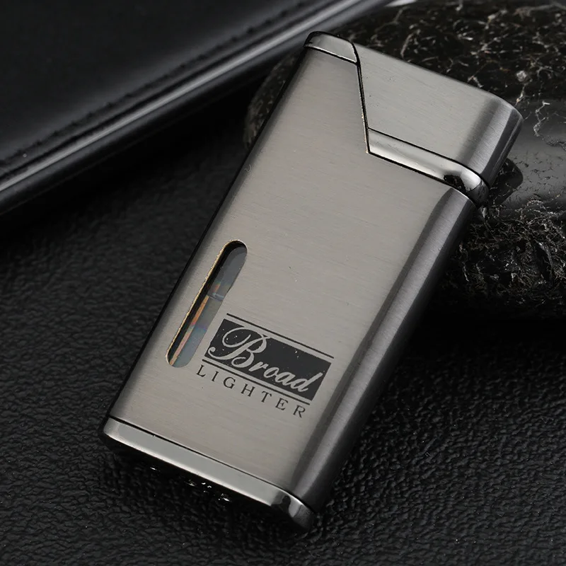 

Visible Gas Lighter Metal Turbo Lighters Smoking Accessories Butane Torch Lighter Cigar Cigarettes Lighter Gadgets For Men