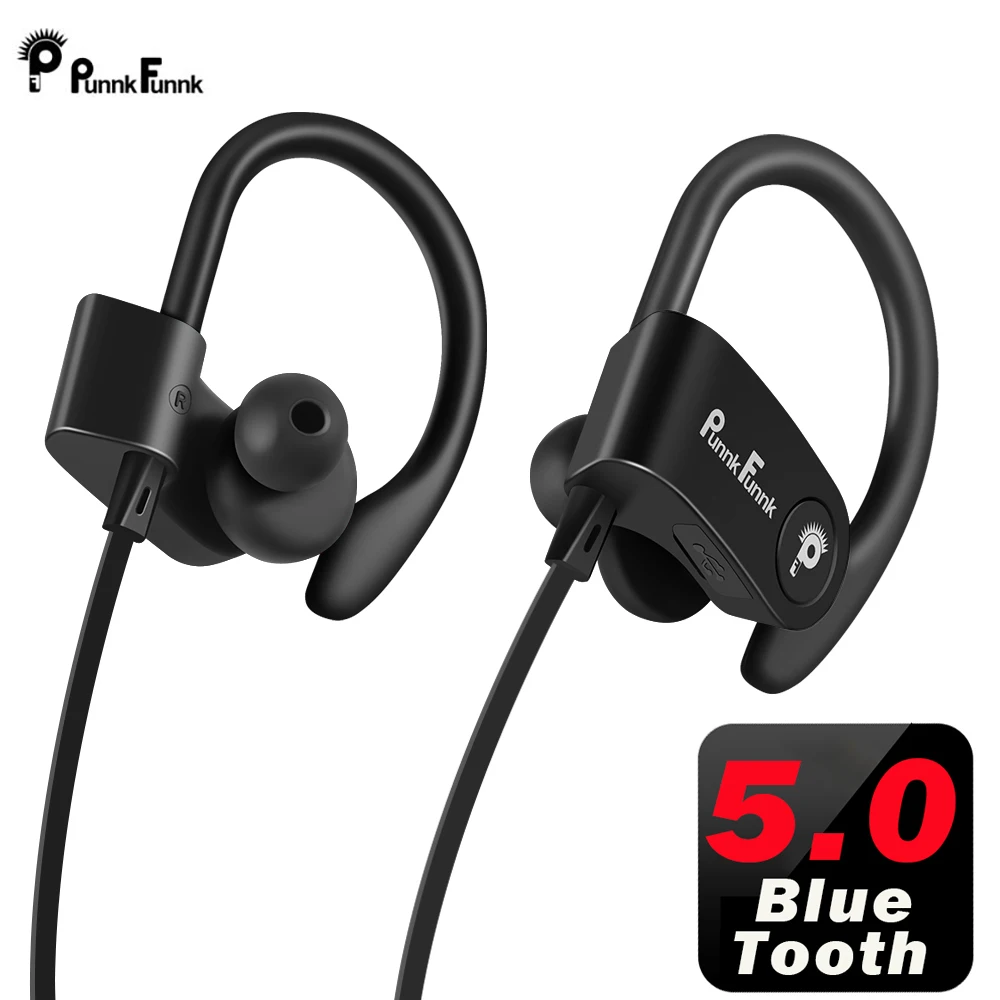 

PunnkFunnk Wireless Earphone bluetooth 5.0 Deep Bass Stereo hook Headsets sport earbud for iphone 5 6 7 8 plus x XR XS XiaoMi