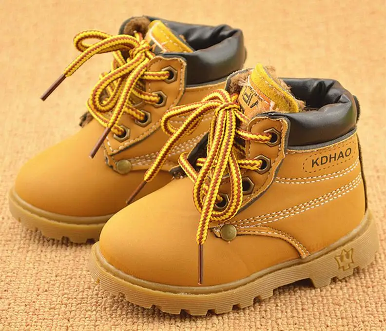 

2020 Winter Children's boots Girls Boys Plush Boots Casual Warm Ankle Shoes Kids Fashion Sneakers Baby Snow Boots