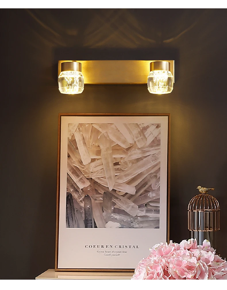 

Wall light Full Copper Led Mirror light Adjustable For Home Living room Decoration Bedside lamp Indoor Lighting 220V ZM1013