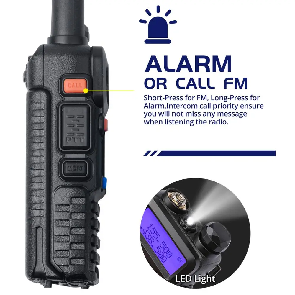 8 шт. портативная рация Baofeng UV-5R CB радиостанция дропшиппинг UV 5R трансивер 5 Вт VHF UHF