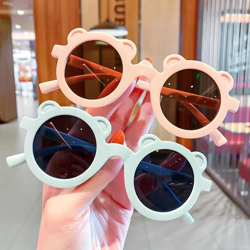 Солнцезащитные очки для мальчиков и девочек круглые солнцезащитные с