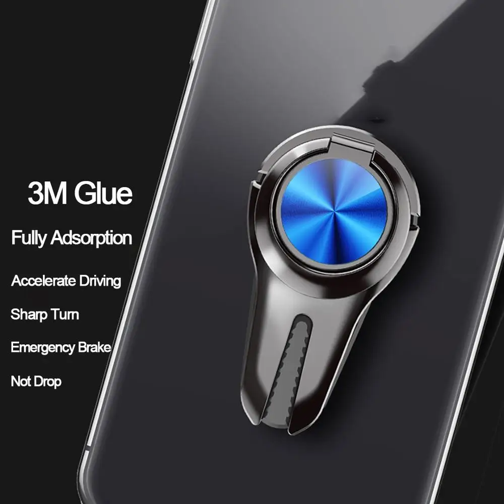 Автомобильный держатель для телефона с кольцом крепление на вентиляционное