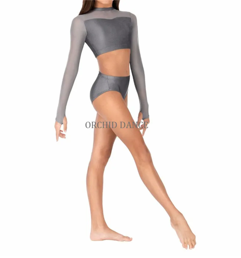 Блестящие Детские шорты из лайкры для девочек черные танцевальные