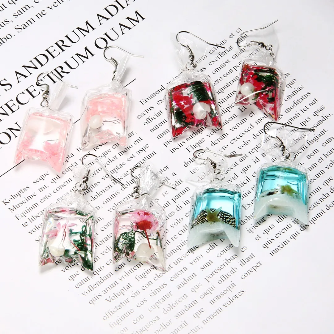 Модные висячие серьги Крючки для женщин морская звезда ракушка сумка воды