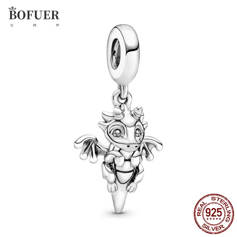 

Real 925 Sterling Silver You Are Magic Dragon Dangle Charm Beads fit Original Women Pandora Bracelet Silver 925 Jewelry Making