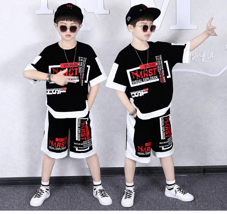 

Summer Boys Clothing Sets Kids Short Sleeve T Shirt + Short Pants Casual Outfit 4 6 7 8 10 12 Years Children Clothes Sport Suits