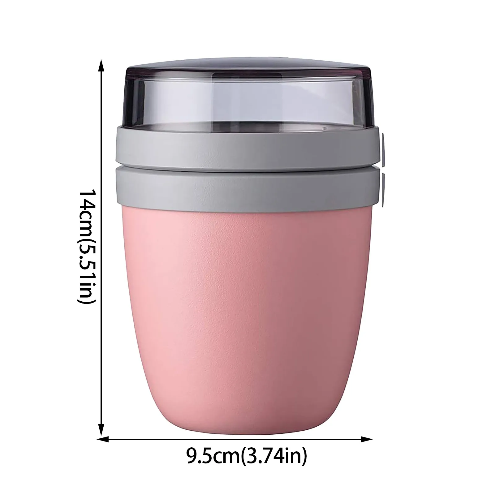 

Practical Cereal Cup Practical Cereal Cup + Cup Lid Bowl Yoghurt Cup Mug-Suitable For Freezer Microwave And Dishwasher