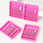 Набор керамических Алмазных фрез для ногтей, 6 шт., набор фрез для маникюра, электрический аппарат для педикюра, аксессуары для дизайна ногтей