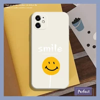 new official original silicone cute smiley pattern phone case for iphone 11 12 pro max mini xr x xs 7 8 plus full cover