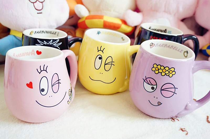 Креативная модная симпатичная керамическая кружка бабапапа мультяшная чашка