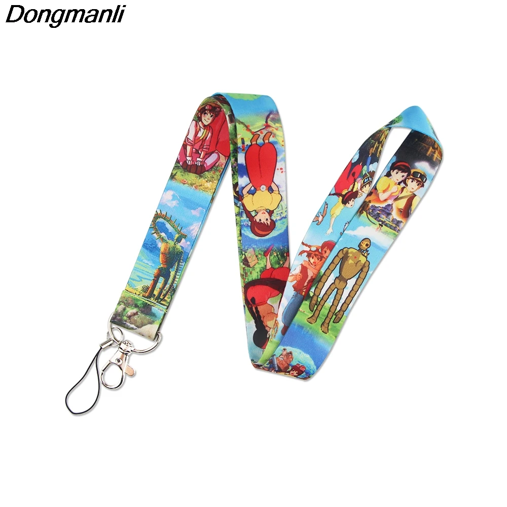 

YL308 Laputa Castle in the Sky Japanese Anime Icons Lanyards Keychain Holder Card Pass Hang Rope Lariat Badge Holder Key Chain