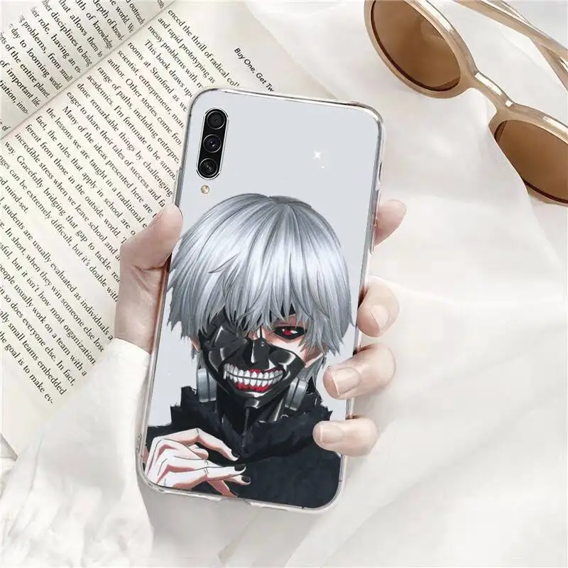 

Trendi Anime Ghoul Kaneki Ken Phone Case Transparent for Samsung A71 S9 10 20 HUAWEI p30 40 honor 10i 8x xiaomi note 8 Pro 10t11
