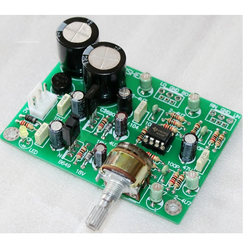 AC Dual 12V ~ 20V NE5532/TL082 Op Amp Preamp Mini DIY Kit/готовая плата шасси усилитель мощности