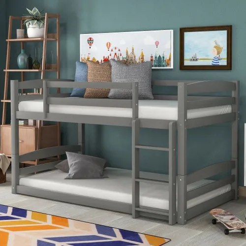 

Twin over Twin bunk bed, Separable, Gray