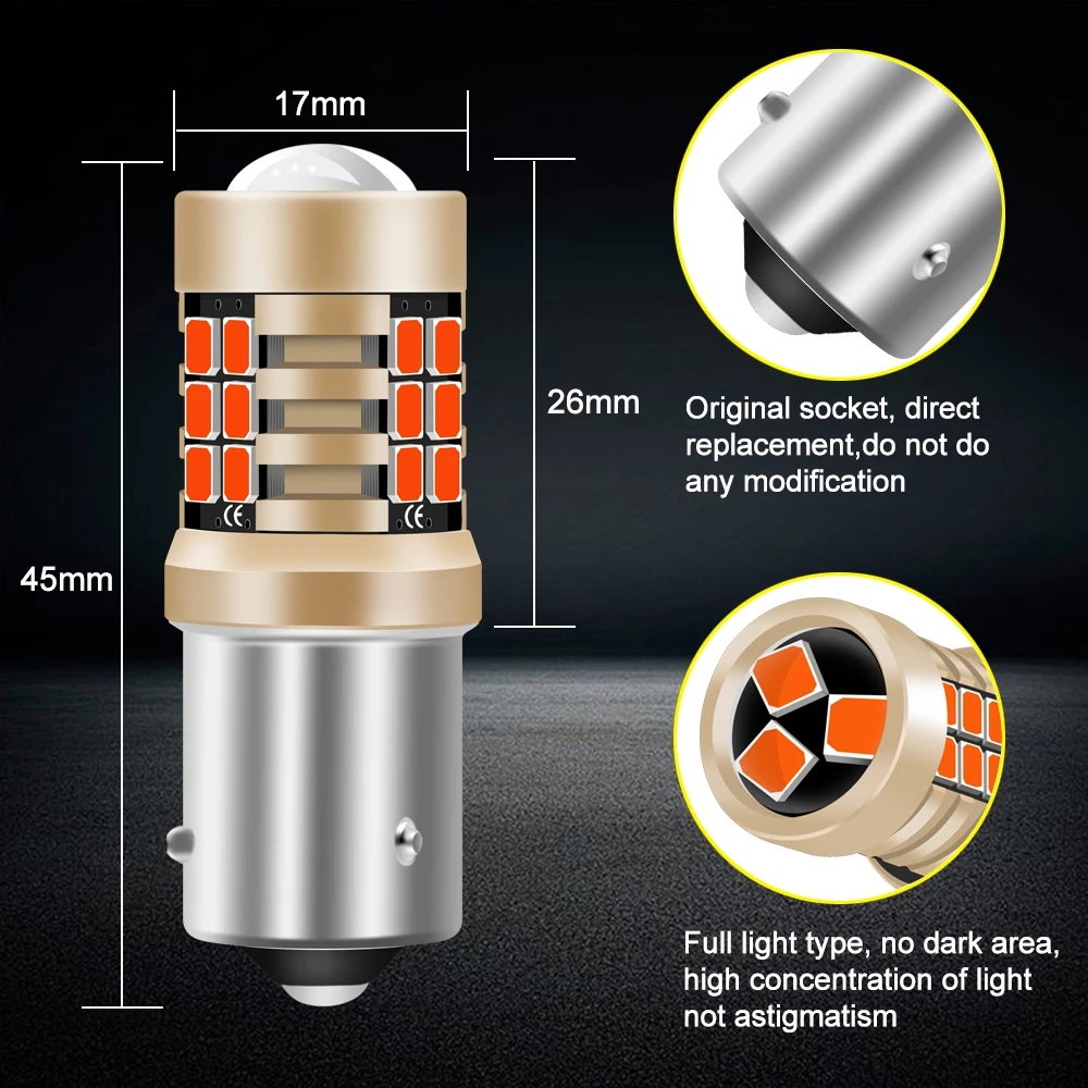 2x3030 21smd CanBus 1156 BAU15S PY21W светодиодный ная лампа автомобильные лампы 2400Lm