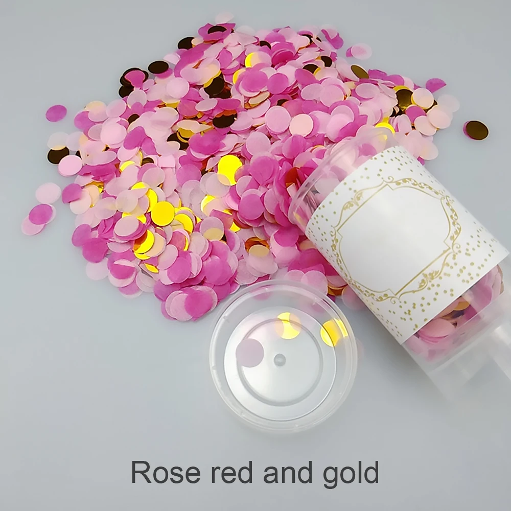 Новые разноцветные металлические розовые золотые мини круглые шары с конфетти в