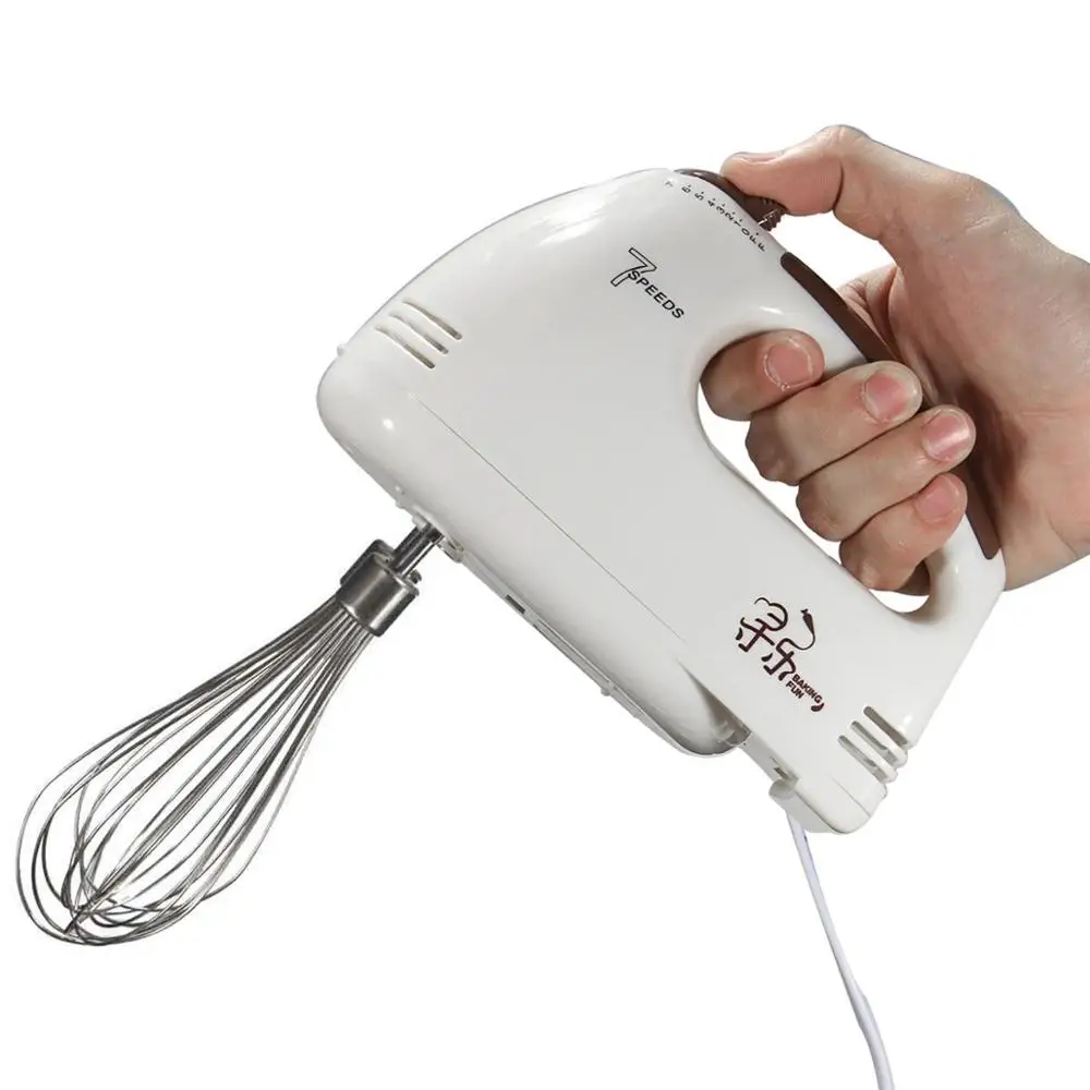 

Electric 7 Speed Handheld Food Whisk Blender Home Kitchen Egg Cake Mixer Beater Kitchen Tool