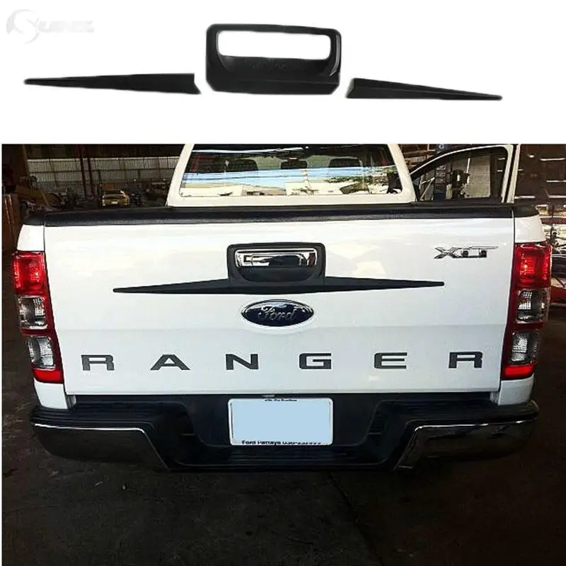 Автомобильный Стайлинг черная накладка багажника для Ford Ranger T6 T7 T8 2012 2019 2020|accessories