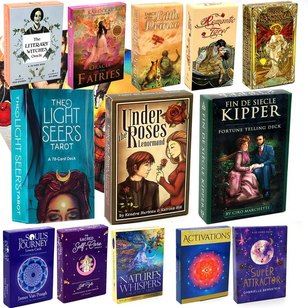 Колода таро в стиле золотого арт нового 78 карт любящие слова священного