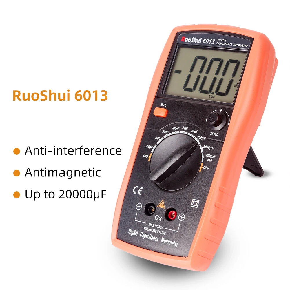 Цифровой измеритель емкости RuoShui VC6243 VC6013 20H 2000 мкФ тестер LCR отсчетов для хранения