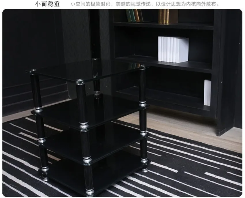 S-008 аудио шкаф закаленное стекло для шкафа колонки усилитель мощности