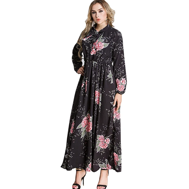 Black Дубайский мусульманский длинное платье женская мусульманская одежда abaya нарядное платье в арабском стиле Vestidos Plus Турция Макси хиджаб Caftan платье без рукавов турецкий - Цвет: Black