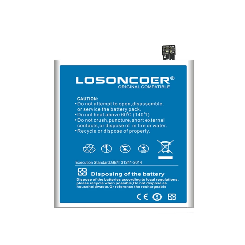 LOSONCOER 5300 мА/ч B2PZM100 для HTC Alpine U Play TD LTE двойная SIM карта 2u 35H00270 00M аккумулятор