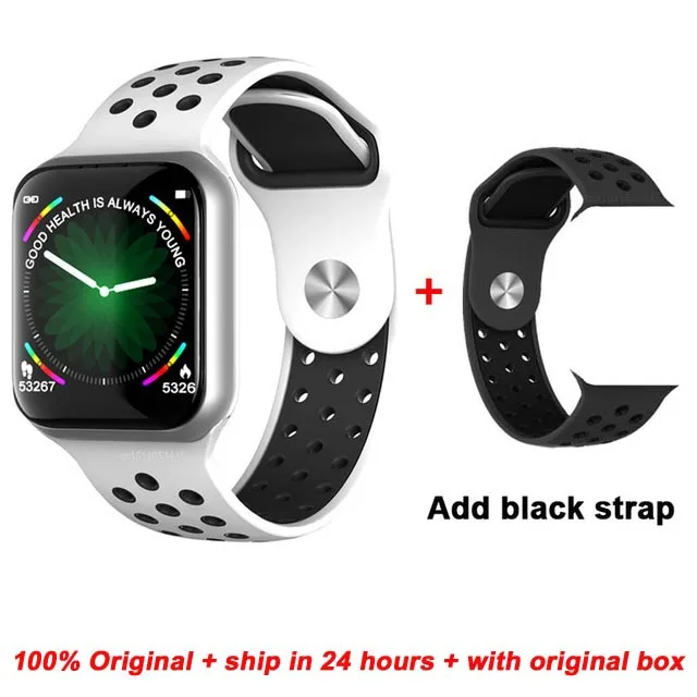 white add black Greentiger F8 Bluetooth Смарт-часы пульсометр калории фитнес-трекер будильник IP67 Водонепроницаемый умный Браслет - Цвет: white add black