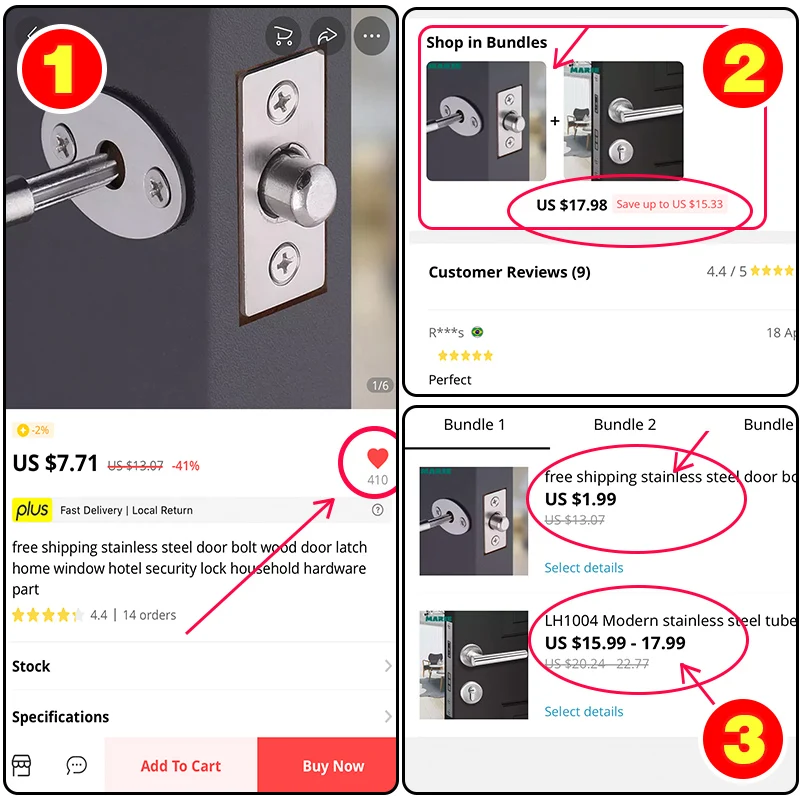 Бесплатная доставка дверной болт из нержавеющей стали деревянная дверная